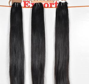 Vente en gros bon marché Extensions de cheveux humains indiens vierges non traités, cuticule alignée, faisceaux naturels droits, style vague profonde lâche - Product Image 5