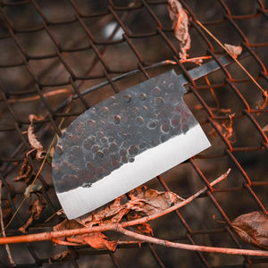 Couteau de chef Burraq personnalisé fait main en acier au carbone, couteau multifonctionnel avec manche en bois, étui en cuir, DIY OEM/ODM pour usage en cuisine - Product Image 5