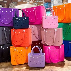 Bolsa de Playa EVA de 1300g, Gran Capacidad, Estilo Goma, Lavable, Diseño con Orificios, Logotipo Personalizado al por Mayor para Piscina y Playa - Product Image 2