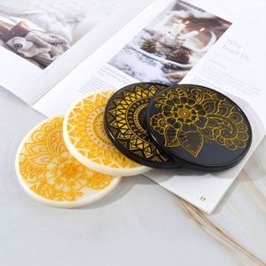 Posavasos de resina de estilo europeo ecológicos únicos, diseño Chapado en Color Premium personalizable para restaurantes planos, hoteles, cenas - Product Image 2