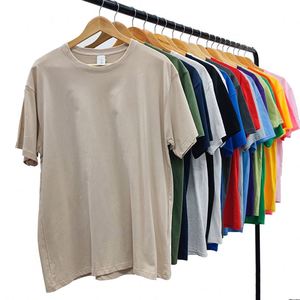 Impresión personalizada 100% algodón cuello redondo Oversize Boxy Fit hombres peso pesado camiseta Futbol Camisetas De baloncesto camiseta para hombres - Product Image 1