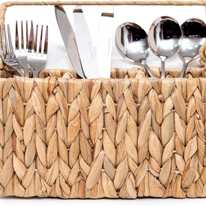 Organizador de cubiertos de jacinto de agua natural tejido a mano de precio competitivo con asa de Vietnam - Product Image 2