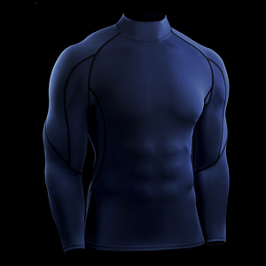 Évacuation de l'humidité compression t-shirt hommes entraînement entraînement gym course athlétique séchage rapide sport couche de base haut respirant - Product Image 3