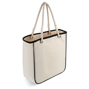 Bolsas de compras ligeras y plegables duraderas con diseño personalizado Bolsas de lona ecológicas con mango de cuerda directa de fábrica con logotipo - Product Image 2