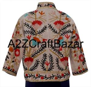 Veste en coton Suzani faite à la main pour femmes, hiver, ethnique, bohème, qualité d'exportation indienne, broderie en coton faite à la main, vêtements ethniques d'hiver - Product Image 5