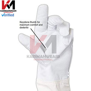 Guantes de Apicultor de Manga Larga Resistentes, Palma de Cuero Vacuno Protector y Mangas de Lona Ventiladas - Product Image 4