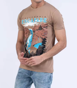 Camiseta de Hombre 100% Algodón, 280GSM, Peso Pesado, con Logotipo de Marca Impreso Personalizado, Talla Grande, Informal, Suministro del Fabricante - Product Image 5