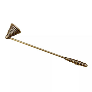 Bright Polished Wooden Handle Pure Brass Metal Candle Snuffer and Tools With Handle at Lowest Price for Home Hotels - Product Image 5
