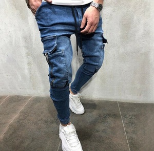Hombres Joggers Venta caliente Hombres Pantalones de mezclilla Calidad superior Último diseño Hombres Pantalones de mezclilla Hombres Denim con múltiples bolsillos - Product Image 6