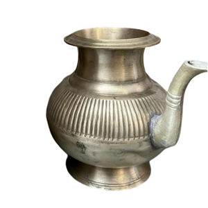 Lota de Latón Puro Vintage de Alta Calidad con Acabado Pulido para Uso en la Cocina, Artículo de Cocina Árabe Antiguo - Product Image 5