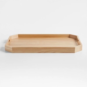 Bandeja de carne de madera de forma redonda para hotel y restaurante bandejas de madera ecológicas listas para enviar - Product Image 3