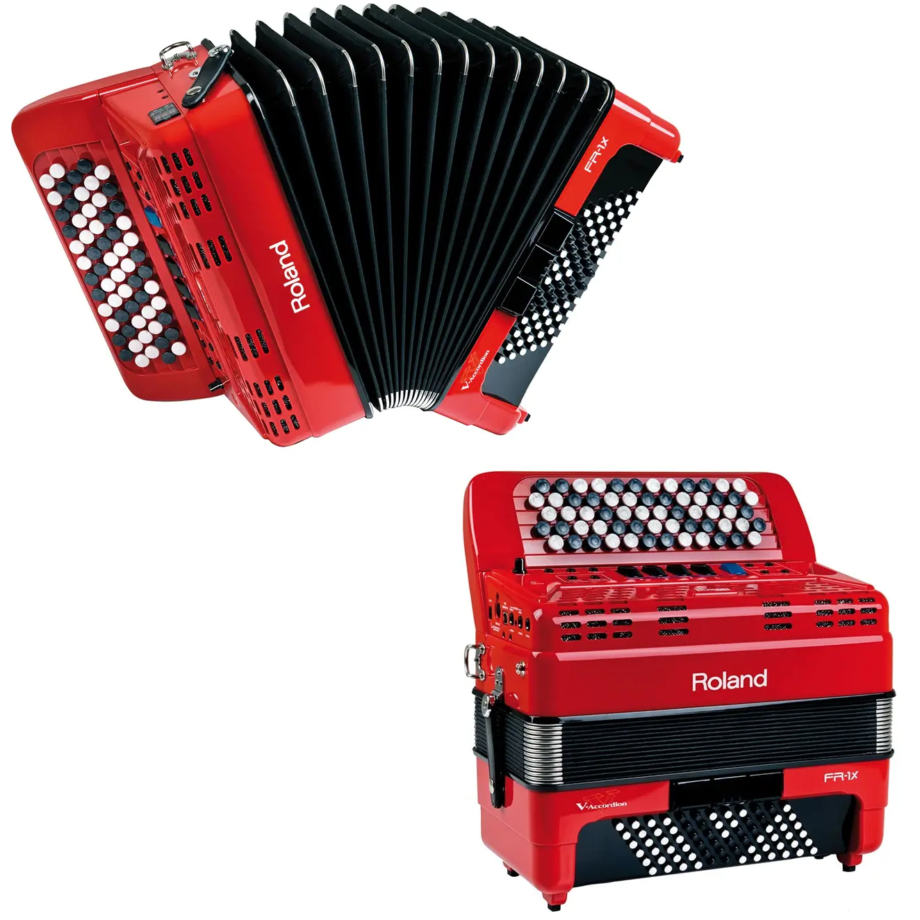 ORIGINAL NEW R oland FR-1XB RD V-Accordion Button Keyboard Type Red Built-in Amp & Speaker Available