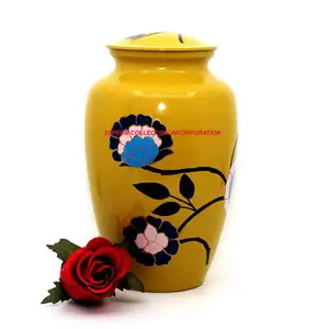 노란색 에나멜 알루미늄 화장 항아리 판매 뜨거운 판매 및 고품질
