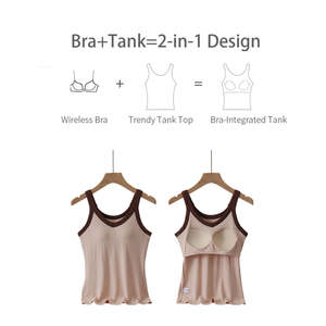 MESS SPORTS Women's Eco-Friendly Quick Dry Breathable Racerback <b>Tank</b> Top <b>Built</b>-<b>in</b> <b>Bra</b> Lightweight Slim Fit for Summer Workouts - Product Image 3