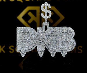 Colgante Hip Hop con Letra Personalizada, Colgante con Número Hip Hop para Hombre, Colgante de Moissanita, Joyería Hip Hop Ice Out - Product Image 1