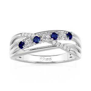 Bague de mariage torsadée personnalisée Jeulia avec pierre de naissance en or rose ou plaqué or - Product Image 2