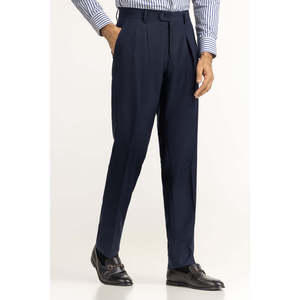 Pantalon habillé coupe droite taille haute avec fermetures éclair décoratives style professionnel taille XL couleur 'Ice Silk' FP-NFL25-017 - Product Image 1