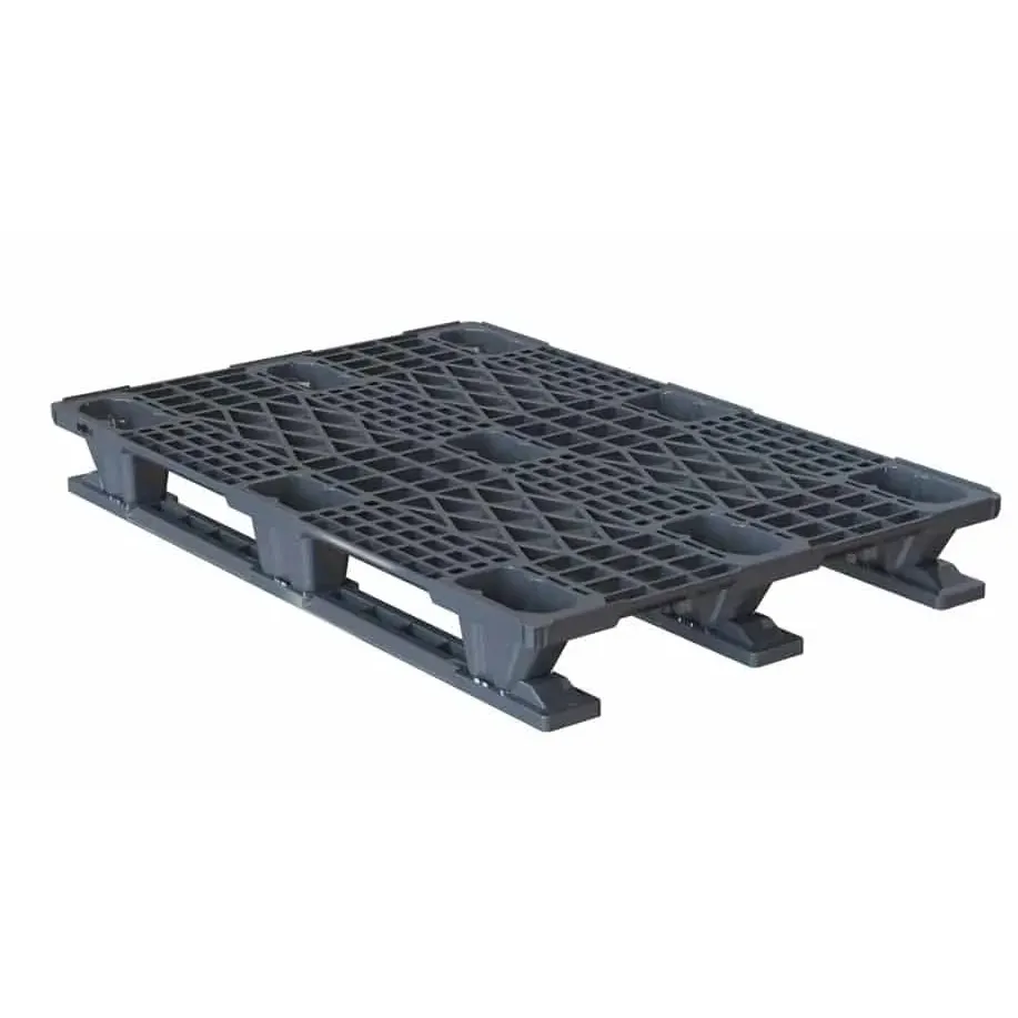 Palete de plástico preto para aluguel, palete 100% reutilizável, 1200x800x130mm, óleo cpg, gás, fema, usda, agricultura, fabricação, deck aberto, opção de $ 1