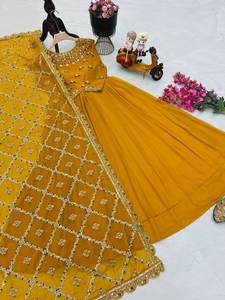 ชุด Anarkali สำหรับงานแต่งงานและงานปาร์ตี้เสื้อผ้าชาติพันธุ์ - Product Image 3