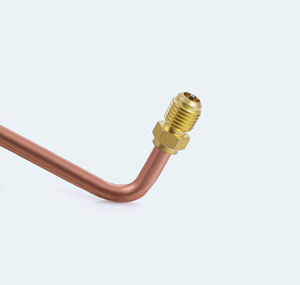 Vanne d'accès premium 1/4 série L en laiton cuivre filetage 7/16-20 45 degrés SAE 23G tube 1200 PSI BrassBlizz - Product Image 5