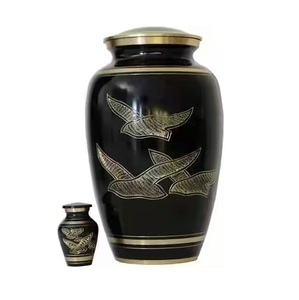 Urna Funeraria de Metal Premium para Adultos, Color Verde Oscuro, Urna de Latón Grabada, Proveedor Mayorista OEM Directo de Fábrica - Product Image 3