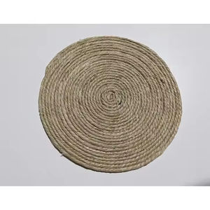 Manteles individuales de yute redondos de ratán Natural de alta calidad, colección de bodas bordadas, técnicas tejidas para uso doméstico, venta directa al por mayor de India - Product Image 1