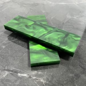 Poignée de couteau décorative en résine époxy faite à la main, matériau vierge poli pour la fabrication de couteaux personnalisés, le bricolage. - Product Image 1