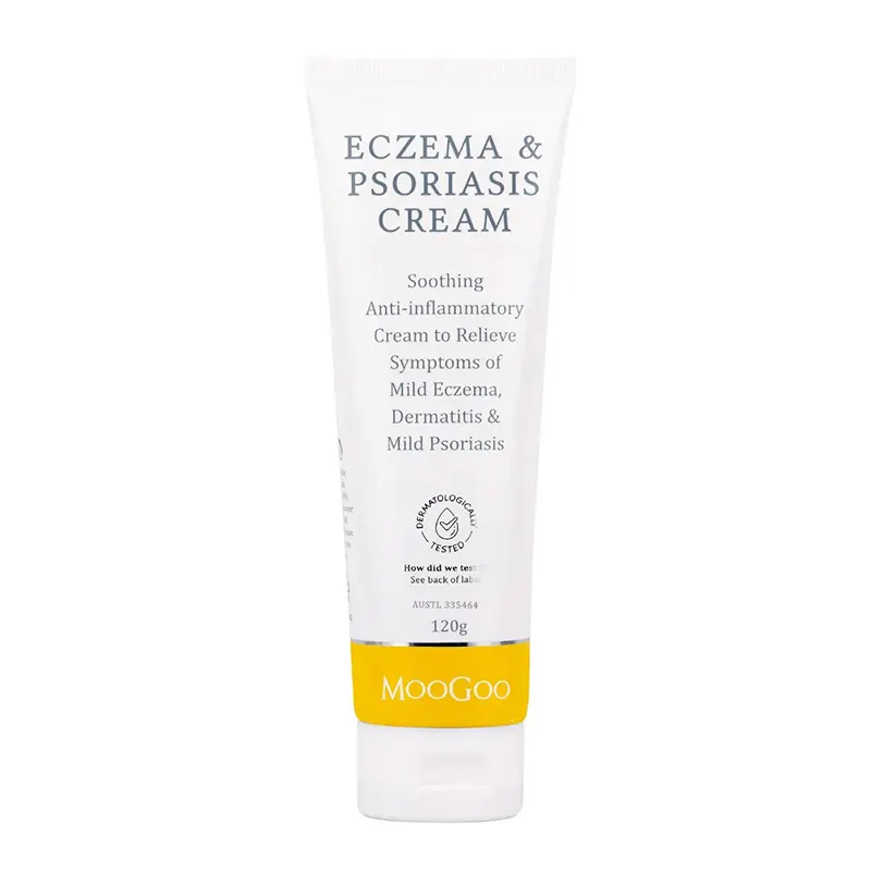 Moogoo Eczema & Psoriasis Creamオリジナル120g軽量バーム付き簡単に肌に沈む