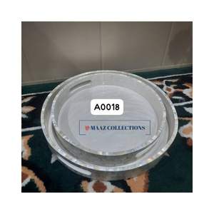 Direct inde meilleure vente à la main MDF bois plateaux de service conception hexagonale personnalisée couleur naturelle Maaz Collections maison cuisine - Product Image 5