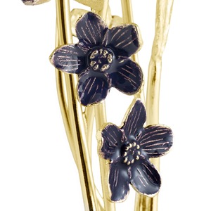 Sculpteur de fleurs or et violet de créateur pour décoration de table et déclaration à usage multiple - Product Image 3