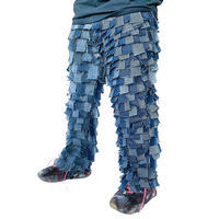 Fabricants de jeans sur mesure, jeans évasés à patchs pour hommes