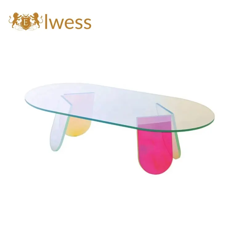 Bordo del divano colorato luce di lusso trasparente angolo semplice tavolino in acrilico nel nord europa