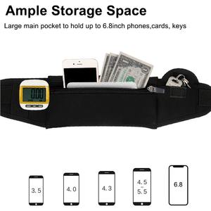 เข็มขัดรัดเอวสำหรับวิ่งออกกำลังกายผ้าโพลีเอสเตอร์/ ไนลอนระบายอากาศได้ดีสะท้อนแสงปรับได้ - Product Image 5