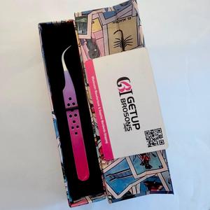 แหนบดัดขนตา GETUP BROSONS IMPEX สแตนเลสสตีล ปลายเรียบเคลือบสีสองชั้น รูปทรงโค้งแบบดาว - Product Image 1
