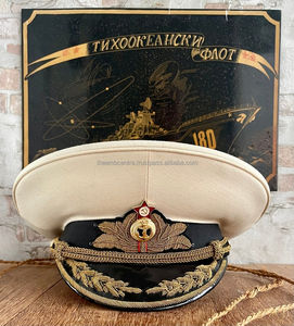 Gorra blanca de uniforme de alta calidad con insignia de lingotes, gorras de pico al por mayor, precio barato personalizado a la venta - Product Image 6