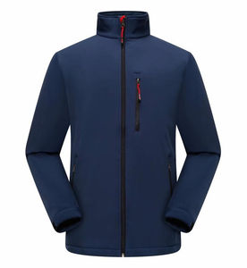 <b>Men's</b> Waterproof <b>Hooded</b> Breathable Plain Dyed Softshell Workwear Jacket - Product Image 4