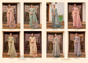 ผ้าส่าหรีพิมพ์ลายผ้าไหมแท้สำหรับงานแต่งงานงานเลี้ยง - Product Image 4