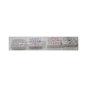 Artículo Hecho a Mano Más Vendido, Caja de Joyería Rectangular con Incrustaciones de Nácar y Mármol Blanco Natural, Ideal para el Día de Acción de Gracias - Product Image 1