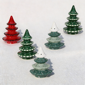 Ensemble de buffet de Noël rétro vintage personnalisé Lefton, porte-cure-dents, porte-<span class=keywords><strong>hors</strong></span>-d'oeuvres et salières et poivrières - Product Image 1