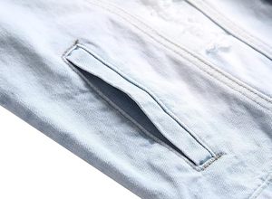 Vestes en jean réversibles sur mesure de haute qualité, vente en gros, streetwear pour hommes, décontractées, écologiques, respirantes - Product Image 6