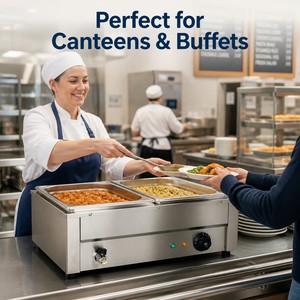 Commercial Electric Bain Marie Food <b>Warmer</b> 220V for Hotel Catering <b>Buffet</b> Soup Station Kitchen - Product Image 5