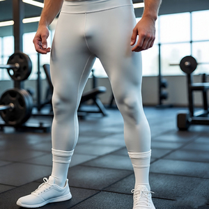 Mallas de compresión con cintura elástica para hombre, ropa para correr, mallas largas, mallas de entrenamiento atlético para hombre - Product Image 3