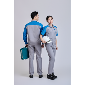 Conjunto de Ropa de Trabajo de Alta Visibilidad para Hombre FMF, Transpirable, Nuevo, de Manga Larga, en Azul Cielo y Gris, con Tela TC Resistente a las Arrugas - Product Image 3