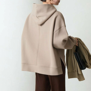 Sudadera con Capucha Extra Grande para Mujer, 100% Algodón, Transpirable, de Alta Calidad, Personalizable, Moderna, OEM, con Hombros Caídos, 2026 - Product Image 6