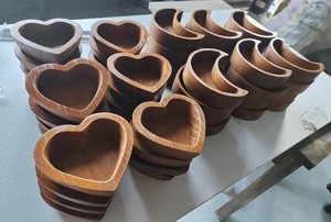 Best Product 100%High Quality Wooden Candle Bowl with <b>Heart</b> <b>Shape</b> Bowl for Diwali Christmas Decorative Item Latest Design - Product Image 2