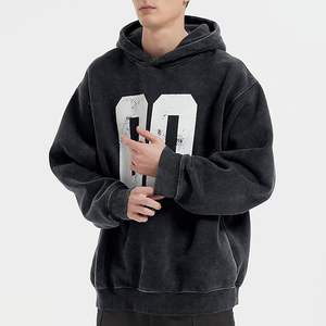 Custom Acid Wash <b>Hoodie</b> 100% Cotton Quality No String <b>Hoodie</b> <b>Oversized</b> High Street Style with Tie-Dye Printing - Product Image 2