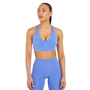Sujetador Deportivo Azul para Mujer al por Mayor, Sujetador de Yoga y Gimnasio sin Costuras, Ropa Deportiva de Alto Soporte, Top Deportivo Transpirable y Elástico - Product Image 1