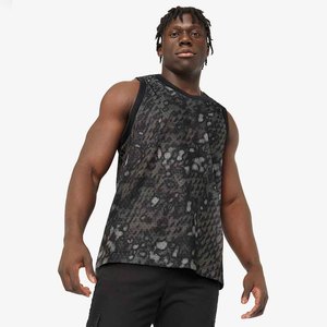 Wholesale Men's Sleeveless Crew Neck Tank <b>Top</b> Full Print Moisture Wicking Polyester Vest All Seasons Active Wear - Product Image 1