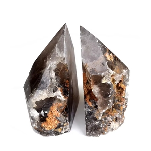 Matériaux de pierres précieuses de haute qualité, serre-livres en quartz fumé, pierres naturelles brutes, minéraux, cristaux pour la décoration, vente en gros - Product Image 5