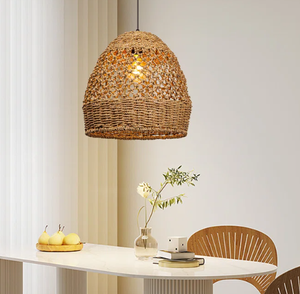 โคมไฟระย้าสำหรับงานหัตถกรรมในร่มกลางแจ้งโคมไฟเพดานไม้ไผ่หญ้าทะเลสานสไตล์โบฮีเมียนแบบดั้งเดิมของจีน - Product Image 3